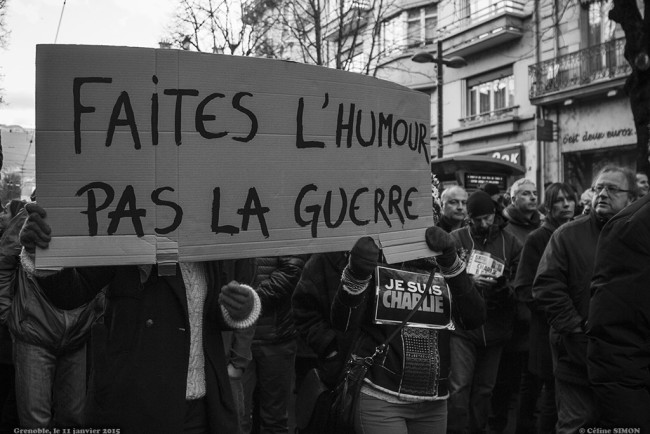 Rassemblement Charlie Hebdo Grenoble